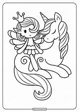 Fairies Unicorns sketch template
