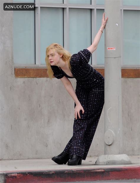Elle Fanning Sexy Seen Filming A Music Video For Teen