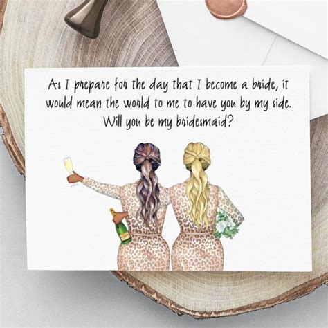 printable custom bridesmaid proposal card instant  etsy