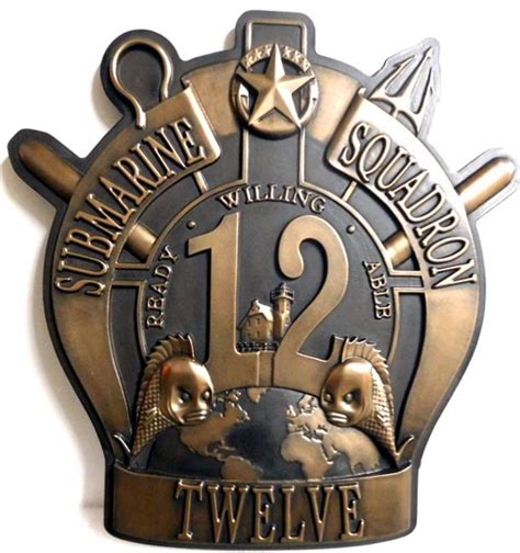 Carved 3d Painted Wood Bronze Brass Silver Navy Plaques