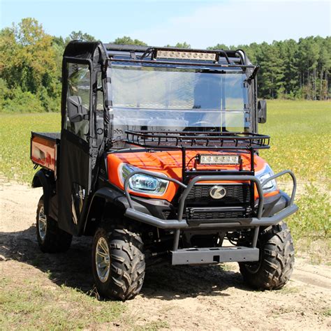 hinged door  rear window kit   kubota rtv  rtv