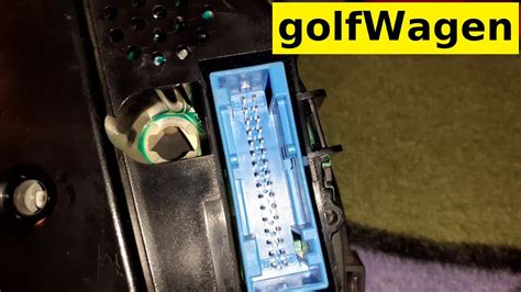 vw golf  instrument cluster pinout youtube