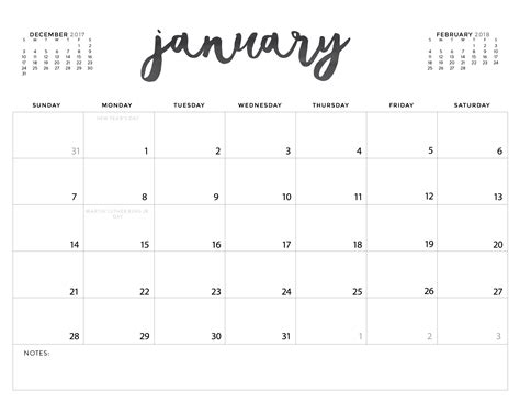 blank calendar monthly template