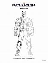 Coloring America Captain Winter Soldier Pages Minnie Mouse Superhero sketch template