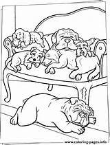 Coloring Dogs Pages Animal Sofa Sleeping Printable Print Color Online sketch template
