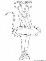 Coloring Angelina Ballerina Pages Printable Online sketch template