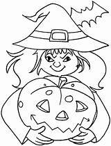 Halloween Coloring Pages Witch Kids Fun Printable Drawings Lets Some Sheets Jack Lantern Color Print A4 Books Templates sketch template