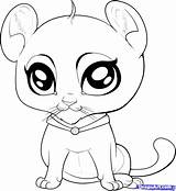 Coloring Pages Kids Animals Cute Animal Baby Cartoon Draw Printable Drawing Lion Zoo Print Anime Drawings Step Color Easy Book sketch template