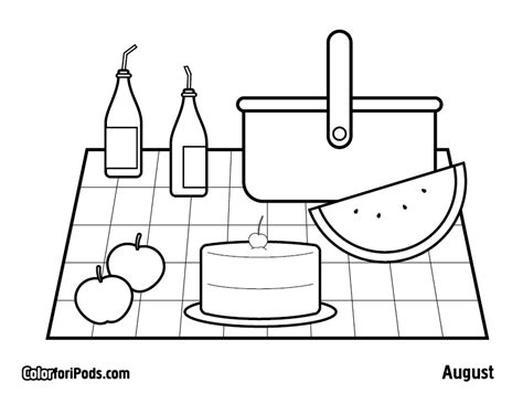 picnic coloring pages    print