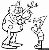 Birthday Coloring Clown Pages Thecolor sketch template