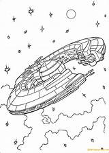 Federation Trade Cruiser Pages Coloring Color sketch template