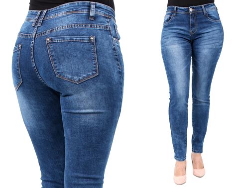 damskie spodnie jeans duze rozmiary   oficjalne archiwum allegro