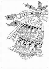 Christmas Coloring Zentangle Bell Pages Color Kids Events Children Patterns Justcolor Adult Simple Adults Printable Special sketch template