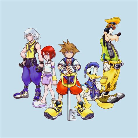 Kingdom Hearts Sora Riku Kairi Donald And Goofy Kingdom