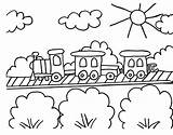 Coloring Train Pages Bullet Kids Simple Color sketch template