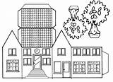 Knutselen Bouwplaat Huizen Gratis Papieren Häuser Kerst Printen Armar Gingerbread Cardboard Dorp Grundschule Putz Visiter Stadhuis Kartonnen sketch template