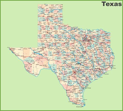 map  texas counties  highways secretmuseum