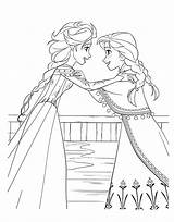 Elsa Anna Coloring Pages Print Color Kids Girls sketch template