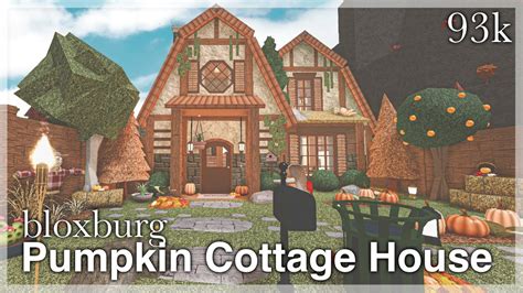 bloxburg pumpkin cottage house speedbuild youtube