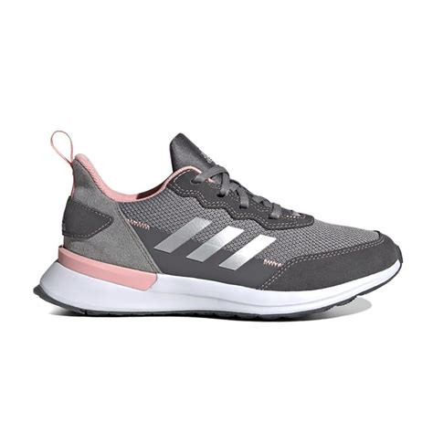 adidas girlss rapidarun elite grey threesilver metallicglow pink