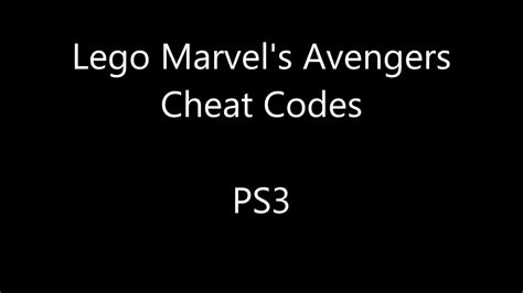 lego marvels avengers ps cheat codes youtube