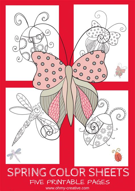 printable spring coloring pages   creative