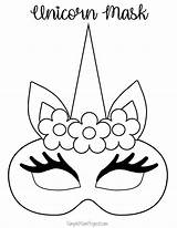 Unicorn Mask Coloring Pages sketch template