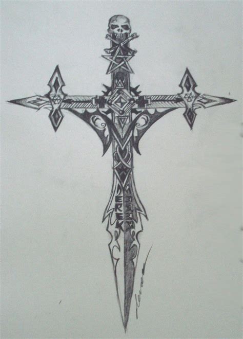 gothic cross tattoo designs gothic cross  draco  tribal cross