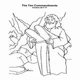 Coloring Commandments Preschoolers sketch template