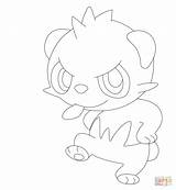 Coloring Pages Pangoro Pancham Template sketch template