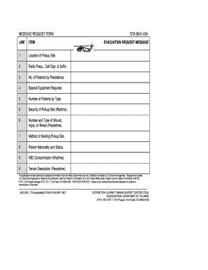 medevac card fill  printable fillable blank pdffiller