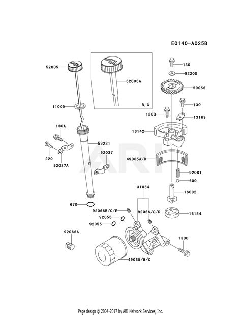 kawasaki fcv cs  stroke engine fcv parts diagram  lubrication equipment