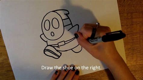 how to draw shy guy easy step by step youtube