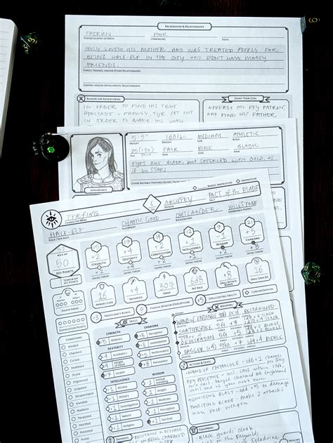 Warlock Custom Character Sheet Dnd 5e Printable And Etsy