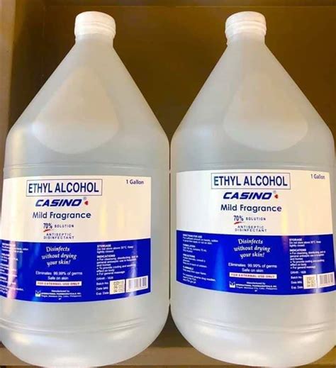 ethyl alcohol  gallon cebu  normal basics good info net