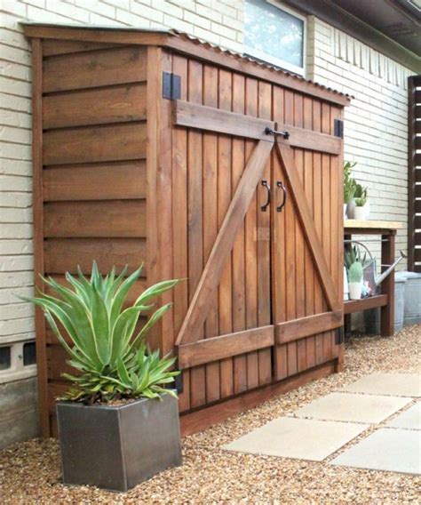 practical diy outdoor storage ideas   garden backyard