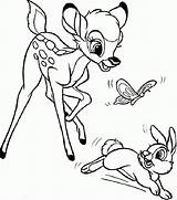 Bambi Bamby Mewarnai Colorir Malvorlagen Desenhos Bojanke Tambor Thumper Borboleta Correndo Bojanje Printanje Crtež Crtezi Tk Djecu Paud Hellokids Deset sketch template