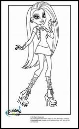 Monster High Coloring Pages Venus Teamcolors Cartoon Read sketch template