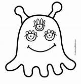 Alien Kids Coloring Template Pages Printable Monster Clipart Templates Aliens Spaceship Book Colour Sheets Printables Clip 4kids Craft Crafts Library sketch template