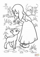 Gerda Coloring Little Lamb Queen Snow Pages Kai Color Drawing Silhouettes sketch template