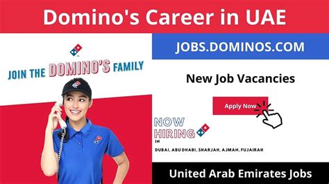 dominos career  uae   job vacancies