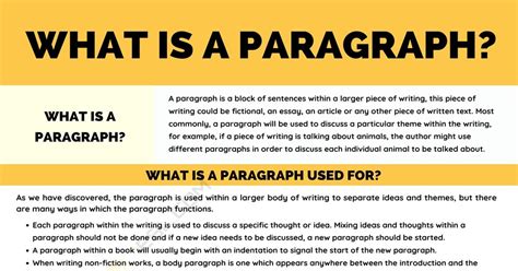paragraph definition structure   examples  paragraphs esl