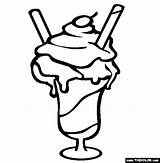 Coloring Ice Cream Pages Sundae Milkshake Colouring Sunday Color Cartoon Cone Colour Soda Zmrzlina Printable Floats Cliparts Clipart Thecolor Kids sketch template