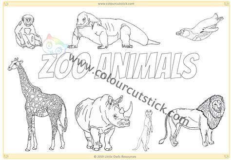 zoo animals coloring pages  coloring pages  kids zoo coloring