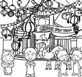 Chinese Coloring Year Pages Kids sketch template