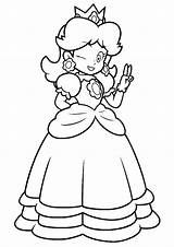 Princess Daisy Coloring Pages Getdrawings sketch template