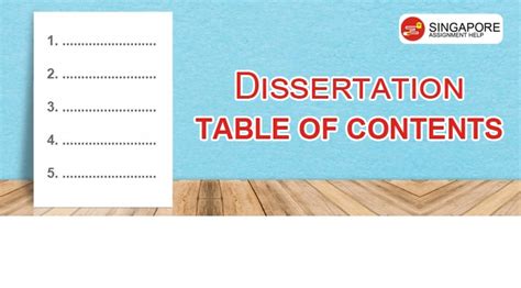 dissertation table  content  instruction    toc