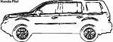 Honda Pilot Coloring Dimensions sketch template