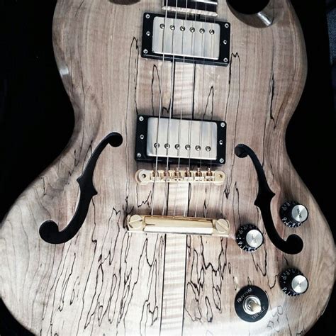 cotton fna spalted maple guitar reclaimed tone wood katalox fret board kluson