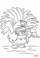 Coloring Trolls King Peppy Pages Printable Drawing sketch template